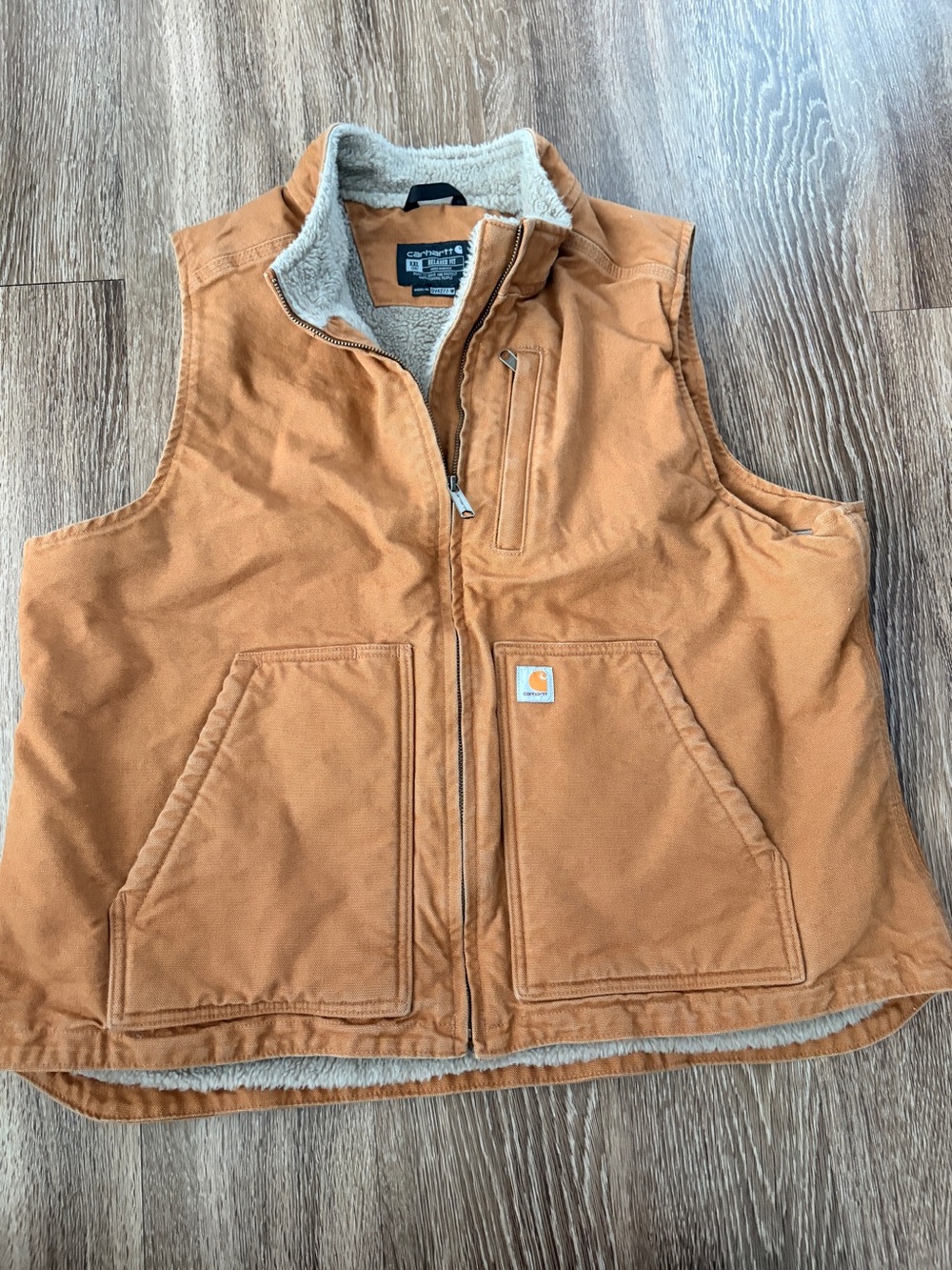 Carhartt women’s XXL Brown Sherpa-Lined Work Vest